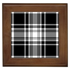 Pixel Background Design Modern Seamless Pattern Plaid Square Texture Fabric Tartan Scottish Textile Framed Tile by BangZart