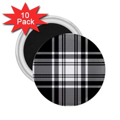 Pixel Background Design Modern Seamless Pattern Plaid Square Texture Fabric Tartan Scottish Textile 2 25  Magnets (10 Pack)  by BangZart