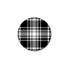 Pixel Background Design Modern Seamless Pattern Plaid Square Texture Fabric Tartan Scottish Textile Golf Ball Marker (10 Pack)