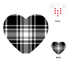 Pixel Background Design Modern Seamless Pattern Plaid Square Texture Fabric Tartan Scottish Textile Playing Cards Single Design (heart) by BangZart