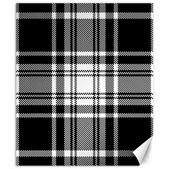 Pixel Background Design Modern Seamless Pattern Plaid Square Texture Fabric Tartan Scottish Textile Canvas 8  X 10  by BangZart