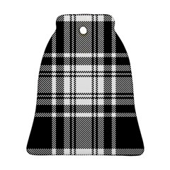 Pixel Background Design Modern Seamless Pattern Plaid Square Texture Fabric Tartan Scottish Textile Bell Ornament (two Sides) by BangZart