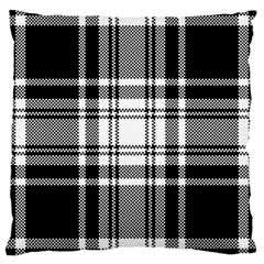 Pixel Background Design Modern Seamless Pattern Plaid Square Texture Fabric Tartan Scottish Textile Large Cushion Case (one Side) by BangZart