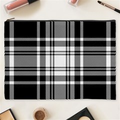 Pixel Background Design Modern Seamless Pattern Plaid Square Texture Fabric Tartan Scottish Textile Cosmetic Bag (xxxl) by BangZart