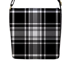 Pixel Background Design Modern Seamless Pattern Plaid Square Texture Fabric Tartan Scottish Textile Flap Closure Messenger Bag (l) by BangZart