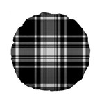 Pixel background design modern seamless pattern plaid square texture fabric tartan scottish textile Standard 15  Premium Flano Round Cushions Front