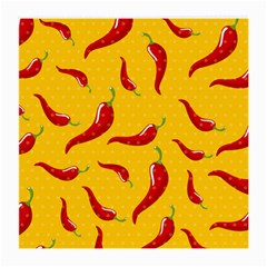 Chili Vegetable Pattern Background Medium Glasses Cloth (2 Sides) by BangZart