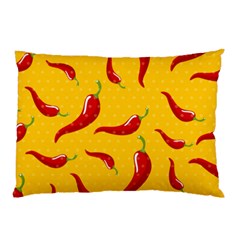 Chili Vegetable Pattern Background Pillow Case by BangZart