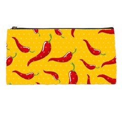 Chili Vegetable Pattern Background Pencil Case by BangZart