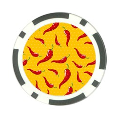 Chili Vegetable Pattern Background Poker Chip Card Guard (10 Pack) by BangZart