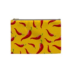 Chili Vegetable Pattern Background Cosmetic Bag (medium) by BangZart