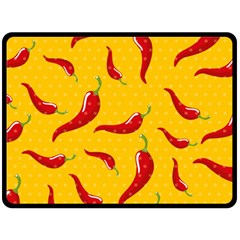 Chili Vegetable Pattern Background Fleece Blanket (large)  by BangZart