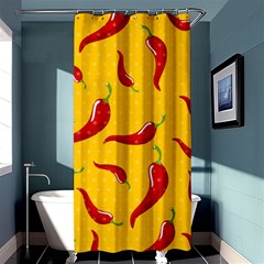 Chili Vegetable Pattern Background Shower Curtain 36  X 72  (stall)  by BangZart