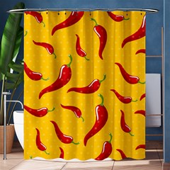 Chili Vegetable Pattern Background Shower Curtain 60  X 72  (medium)  by BangZart