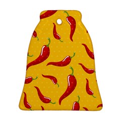 Chili Vegetable Pattern Background Bell Ornament (two Sides)