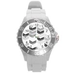 Picsart 04-16-06 17 26 Round Plastic Sport Watch (L) Front