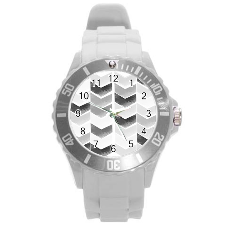 Picsart 04-16-06 17 26 Round Plastic Sport Watch (L)