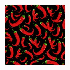 Seamless Vector Pattern Hot Red Chili Papper Black Background Medium Glasses Cloth by BangZart