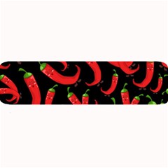 Seamless Vector Pattern Hot Red Chili Papper Black Background Large Bar Mats by BangZart