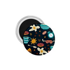 Seamless pattern with breakfast symbols morning coffee 1.75  Magnets