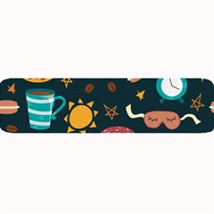 Seamless pattern with breakfast symbols morning coffee Large Bar Mats