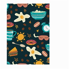 Seamless pattern with breakfast symbols morning coffee Large Garden Flag (Two Sides)