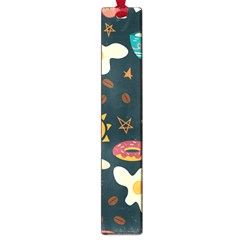 Seamless Pattern With Breakfast Symbols Morning Coffee Large Book Marks by BangZart