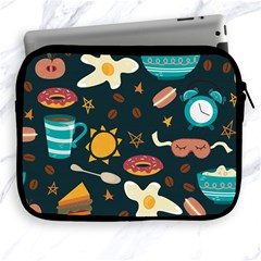 Seamless Pattern With Breakfast Symbols Morning Coffee Apple Ipad 2/3/4 Zipper Cases by BangZart