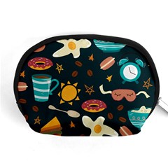 Seamless pattern with breakfast symbols morning coffee Accessory Pouch (Medium)