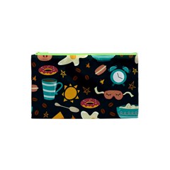 Seamless Pattern With Breakfast Symbols Morning Coffee Cosmetic Bag (xs) by BangZart