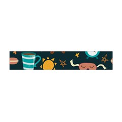 Seamless pattern with breakfast symbols morning coffee Flano Scarf (Mini)