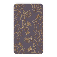 Seamless Pattern Gold Floral Ornament Dark Background Fashionable Textures Golden Luster Memory Card Reader (rectangular) by BangZart