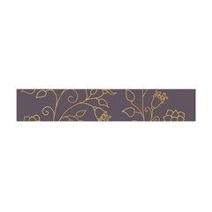 Seamless Pattern Gold Floral Ornament Dark Background Fashionable Textures Golden Luster Flano Scarf (mini) by BangZart