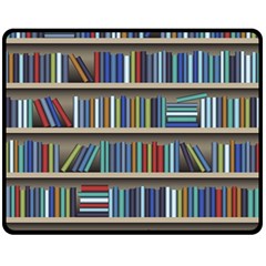 Bookshelf Fleece Blanket (medium)  by BangZart