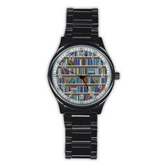 Bookshelf Stainless Steel Round Watch by BangZart