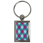 Argyle pattern seamless fabric texture background classic argill ornament Key Chain (Rectangle) Front