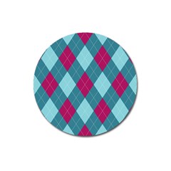 Argyle Pattern Seamless Fabric Texture Background Classic Argill Ornament Magnet 3  (round) by BangZart