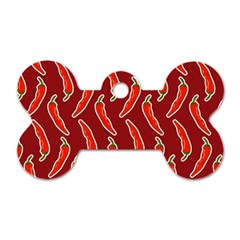 Chili Pattern Red Dog Tag Bone (one Side) by BangZart