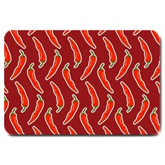 Chili Pattern Red Large Doormat  by BangZart