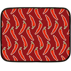 Chili Pattern Red Fleece Blanket (mini) by BangZart