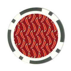 Chili Pattern Red Poker Chip Card Guard (10 Pack) by BangZart