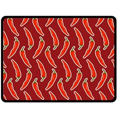 Chili Pattern Red Fleece Blanket (large) 