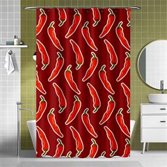 Chili Pattern Red Shower Curtain 48  X 72  (small)  by BangZart