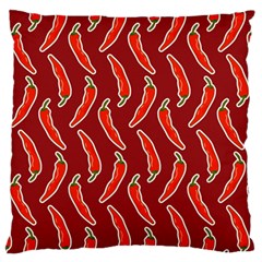 Chili Pattern Red Large Cushion Case (two Sides) by BangZart