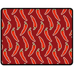 Chili Pattern Red Double Sided Fleece Blanket (medium)  by BangZart