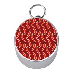 Chili Pattern Red Mini Silver Compasses by BangZart