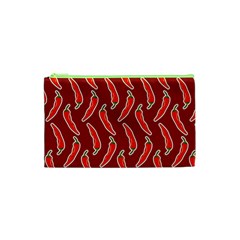 Chili Pattern Red Cosmetic Bag (xs) by BangZart