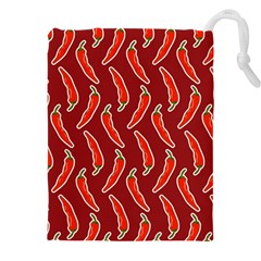 Chili Pattern Red Drawstring Pouch (5xl) by BangZart