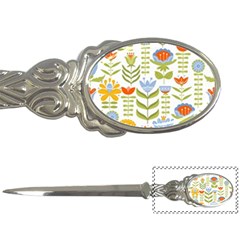 Seamless Pattern With Various Flowers Leaves Folk Motif Letter Opener by BangZart