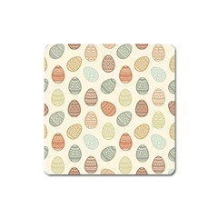 Seamless Pattern Colorful Easter Egg Flat Icons Painted Traditional Style Square Magnet by BangZart